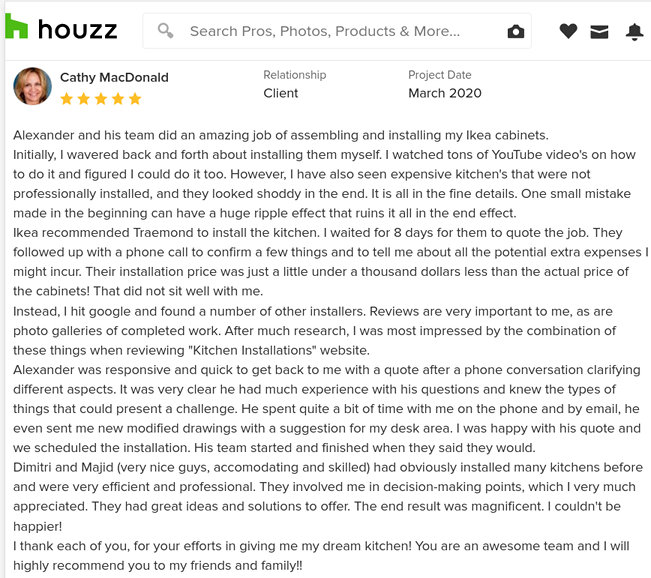 Houzz Review March 2020